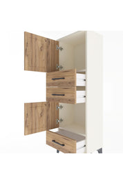 Arges Dolap 2 Raflı 3 Çekmeceli 2 Kapaklı 44x30x134 Aytaşı-Çam