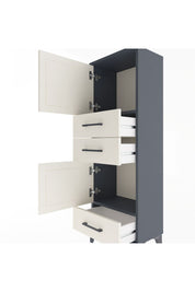 Arges Dolap 2 Raflı 3 Çekmeceli 2 Kapaklı 44x30x134 Antrasit-Aytaşı