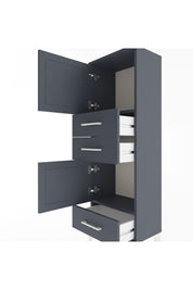 Arges Dolap 2 Raflı 3 Çekmeceli 2 Kapaklı 44x30x134 Antrasit-Antrasit