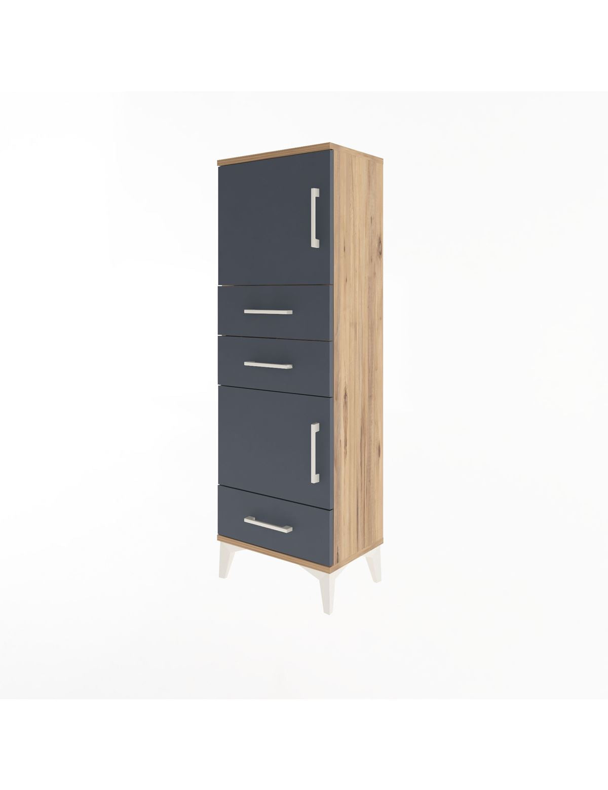 Arges Dolap 2 Raflı 3 Çekmeceli 2 Kapaklı 44x30x134 - S16M048V8A