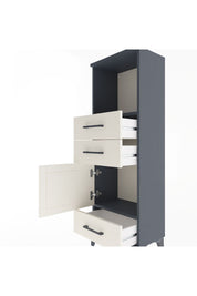 Arges Dolap 2 Raflı 3 Çekmeceli Tek Kapaklı 44x30x134 Antrasit-Aytaşı