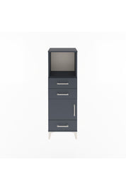 Arges Dolap 2 Raflı 3 Çekmeceli Tek Kapaklı 44x30x134 Antrasit-Antrasit