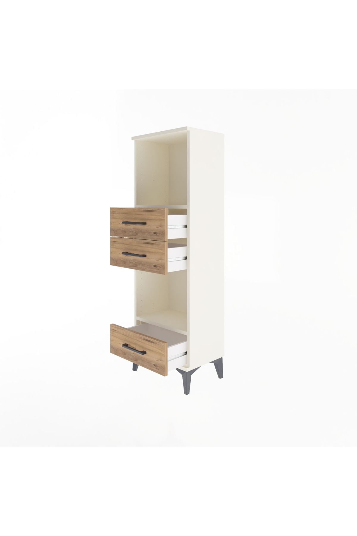 Arges Dolap 2 Raflı 3 Çekmeceli 44x30x134 Aytaşı-Çam