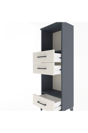 Arges Dolap 2 Raflı 3 Çekmeceli 44x30x134 Antrasit-Aytaşı