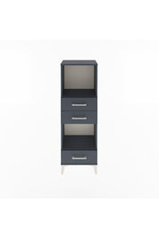 Arges Dolap 2 Raflı 3 Çekmeceli 44x30x134 Antrasit-Antrasit