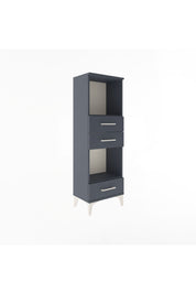 Arges Dolap 2 Raflı 3 Çekmeceli 44x30x134 Antrasit-Antrasit
