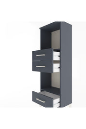 Arges Dolap 2 Raflı 3 Çekmeceli 44x30x134 Antrasit-Antrasit