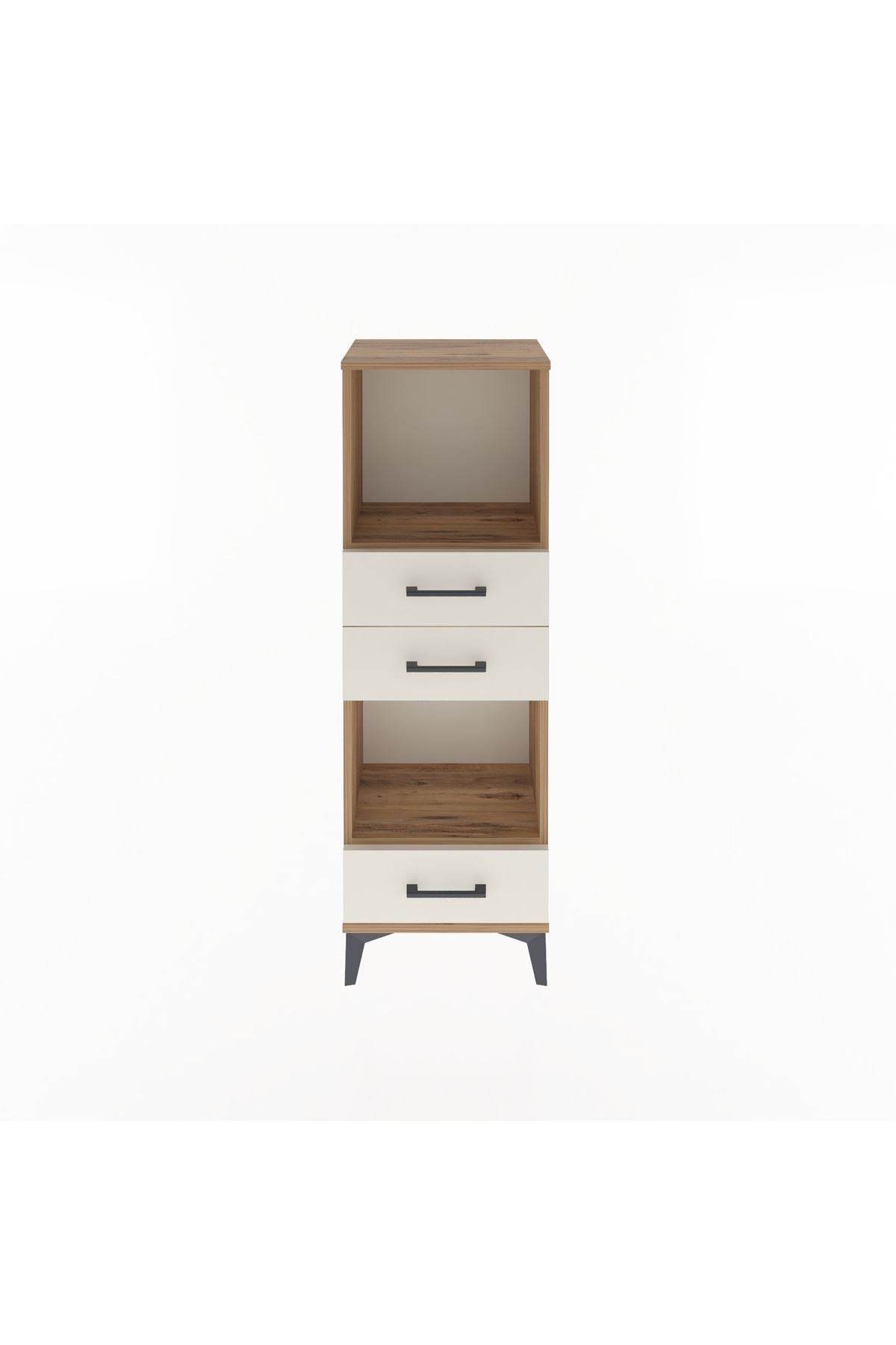 Arges Dolap 2 Raflı 3 Çekmeceli 44x30x134 Çam-Aytaşı