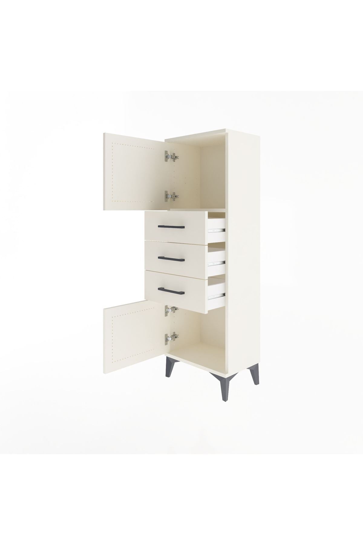 Arges Dolap 2 Raflı 3 Çekmeceli 2 Kapaklı 44x30x134 Aytaşı-Aytaşı