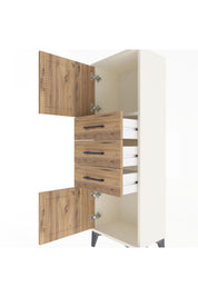 Arges Dolap 2 Raflı 3 Çekmeceli 2 Kapaklı 44x30x134 Aytaşı-Çam