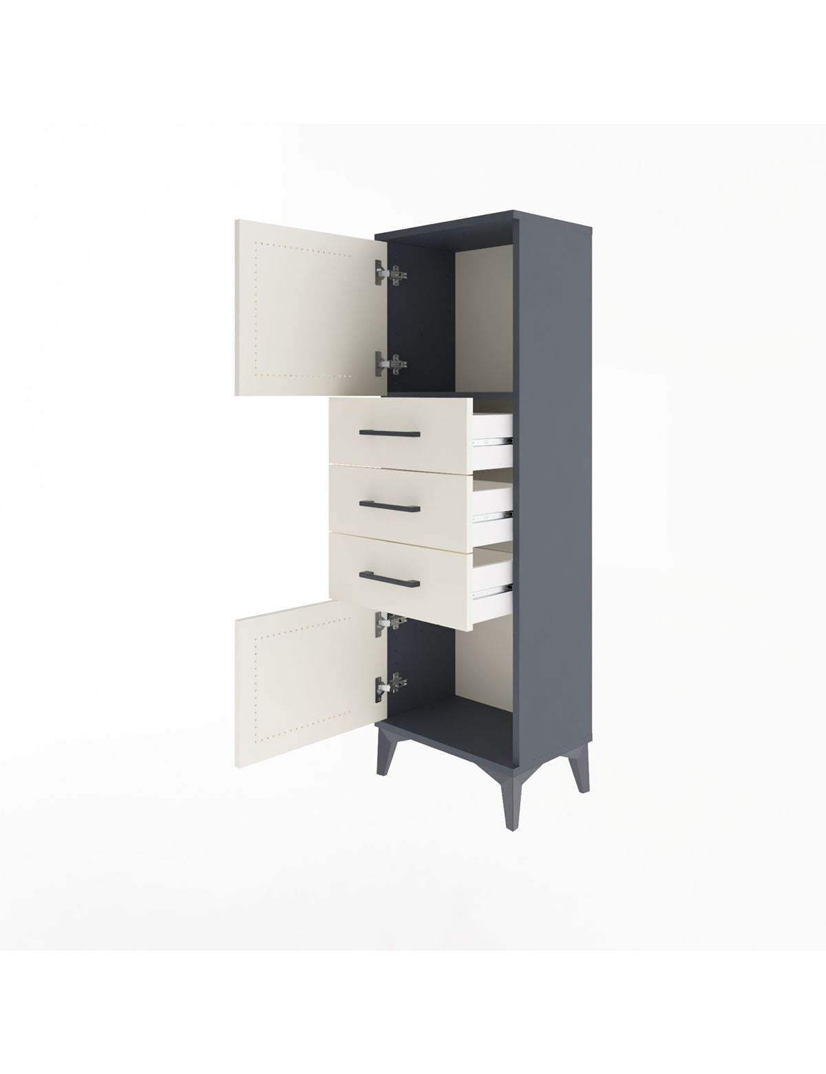 Arges Dolap 2 Raflı 3 Çekmeceli 2 Kapaklı 44x30x134 - S16M052V4A