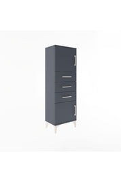 Arges Dolap 2 Raflı 3 Çekmeceli 2 Kapaklı 44x30x134 Antrasit-Antrasit