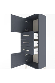 Arges Dolap 2 Raflı 3 Çekmeceli 2 Kapaklı 44x30x134 Antrasit-Antrasit