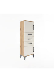 Arges Dolap 2 Raflı 3 Çekmeceli 2 Kapaklı 44x30x134 Çam-Aytaşı