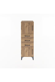 Arges Dolap 2 Raflı 3 Çekmeceli 2 Kapaklı 44x30x134 Çam-Çam
