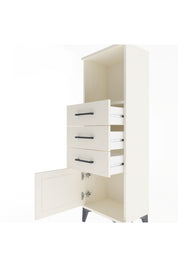 Arges Dolap Tek Raflı 3 Çekmeceli Tek Kapaklı 44x30x134 Aytaşı-Aytaşı