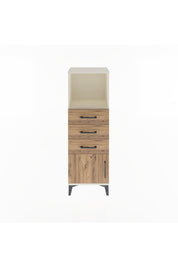 Arges Dolap Tek Raflı 3 Çekmeceli Tek Kapaklı 44x30x134 Aytaşı-Çam