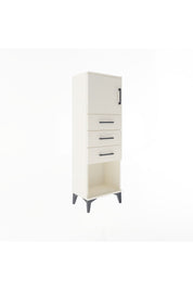 Arges Dolap Tek Raflı 3 Çekmeceli Tek Kapaklı 44x30x134 Aytaşı-Aytaşı