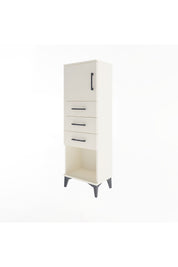 Arges Dolap Tek Raflı 3 Çekmeceli Tek Kapaklı 44x30x134 Aytaşı-Aytaşı