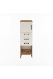Arges Dolap Tek Raflı 3 Çekmeceli Tek Kapaklı 44x30x134 Çam-Aytaşı