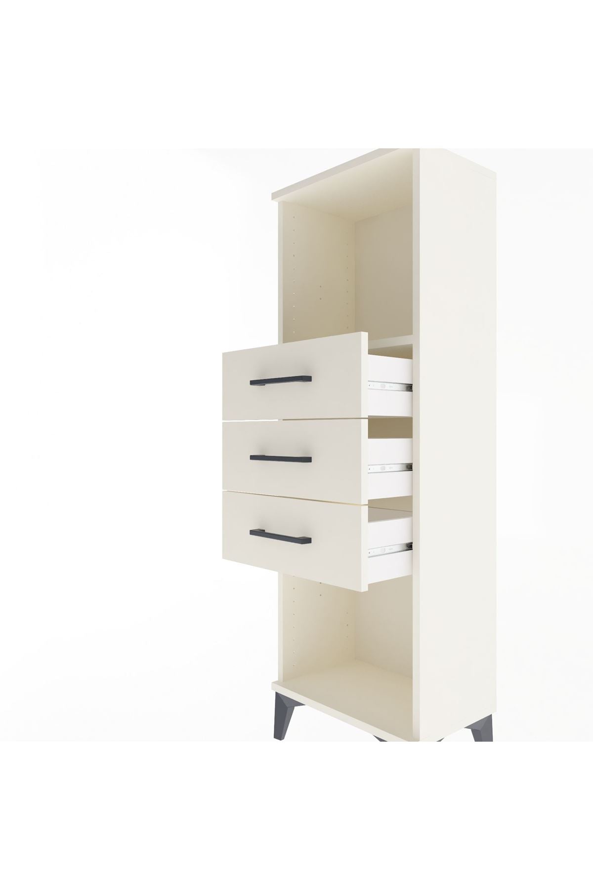 Arges Dolap Tek Raflı 3 Çekmeceli 44x30x134 Aytaşı-Aytaşı