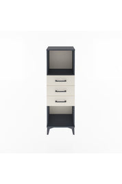Arges Dolap Tek Raflı 3 Çekmeceli 44x30x134 Antrasit-Aytaşı