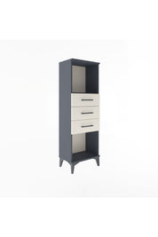 Arges Dolap Tek Raflı 3 Çekmeceli 44x30x134 Antrasit-Aytaşı