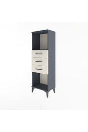Arges Dolap Tek Raflı 3 Çekmeceli 44x30x134 Antrasit-Aytaşı
