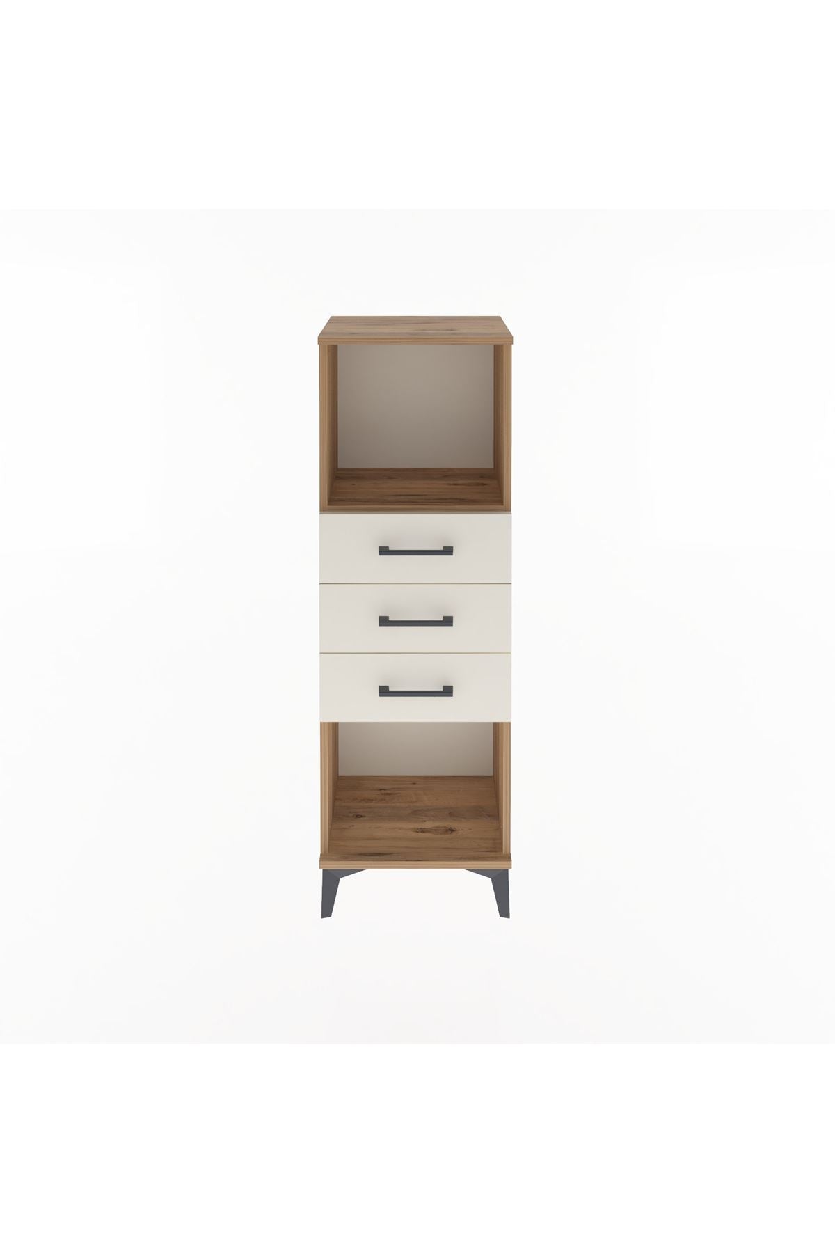 Arges Dolap Tek Raflı 3 Çekmeceli 44x30x134 Çam-Aytaşı
