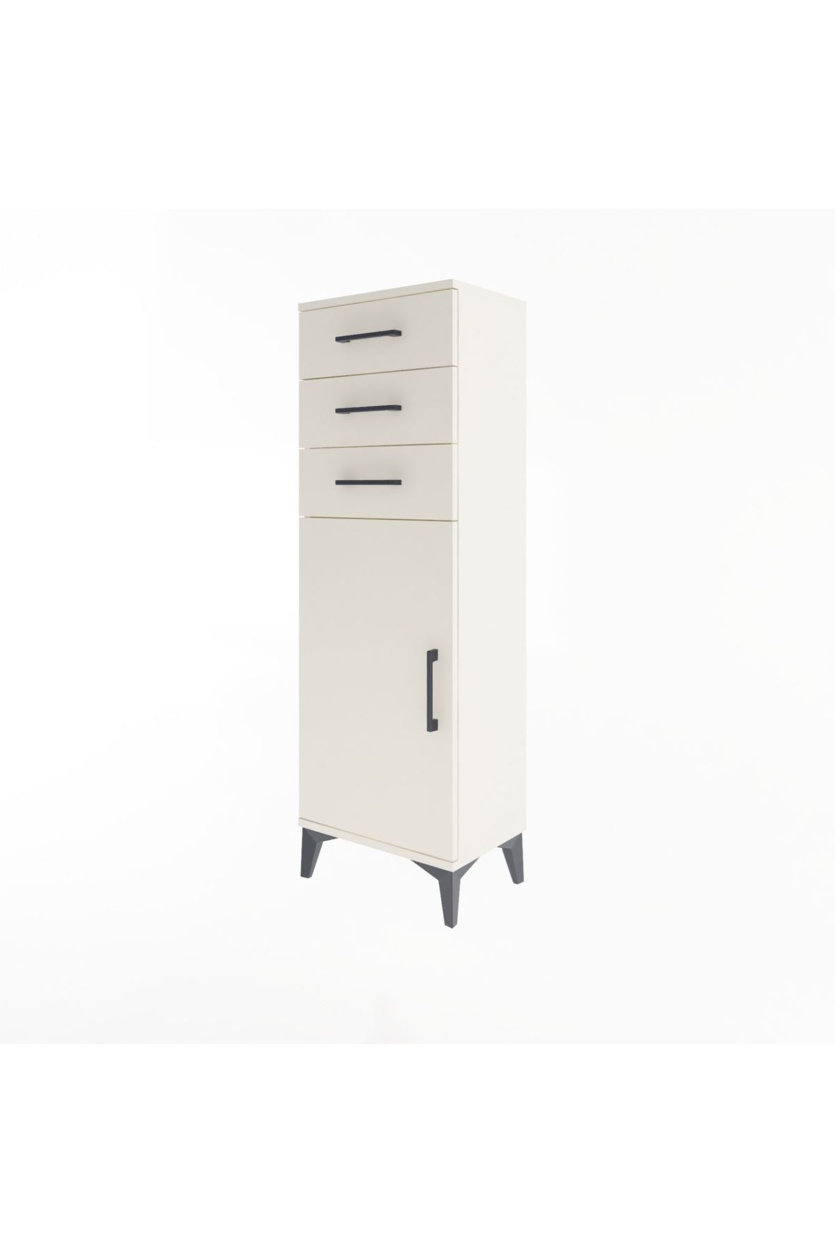 Arges Dolap 3 Çekmeceli Tek Kapaklı 44x30x134 Aytaşı-Aytaşı