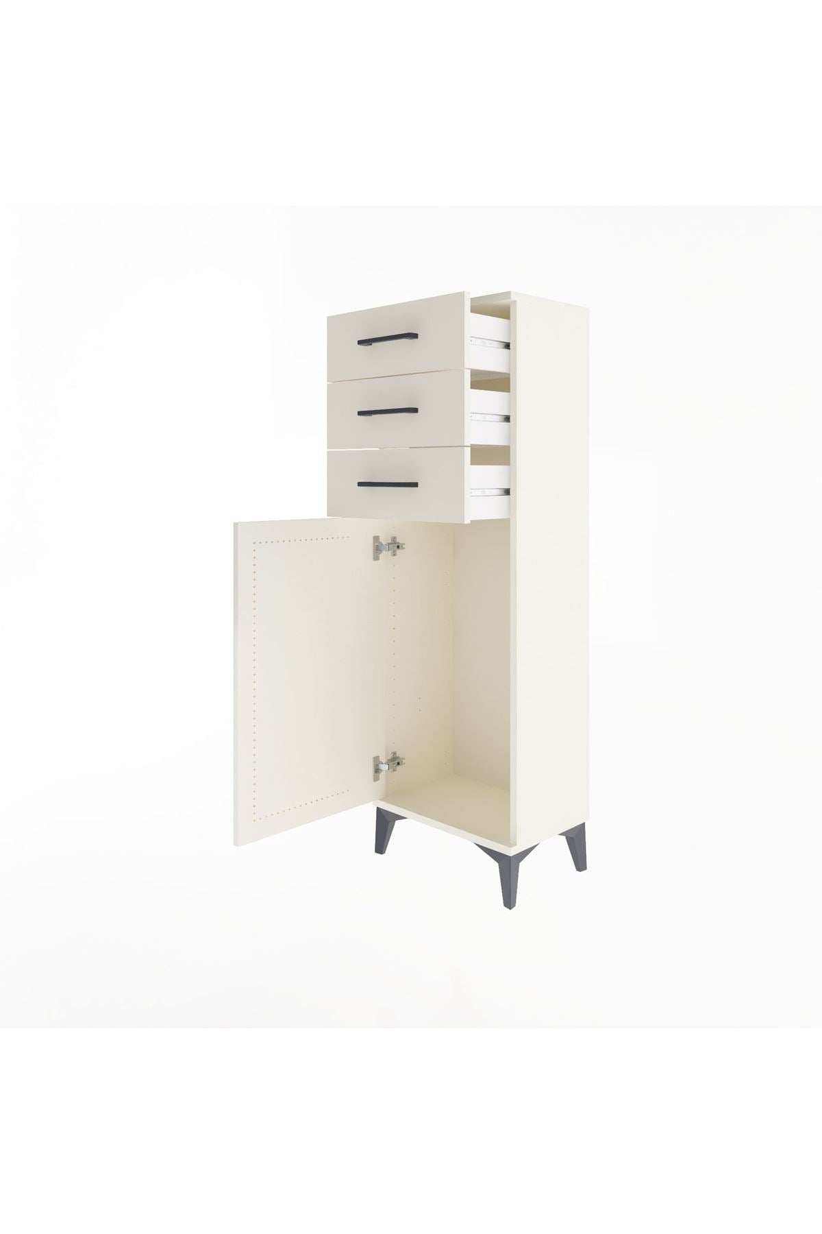 Arges Dolap 3 Çekmeceli Tek Kapaklı 44x30x134 Aytaşı-Aytaşı