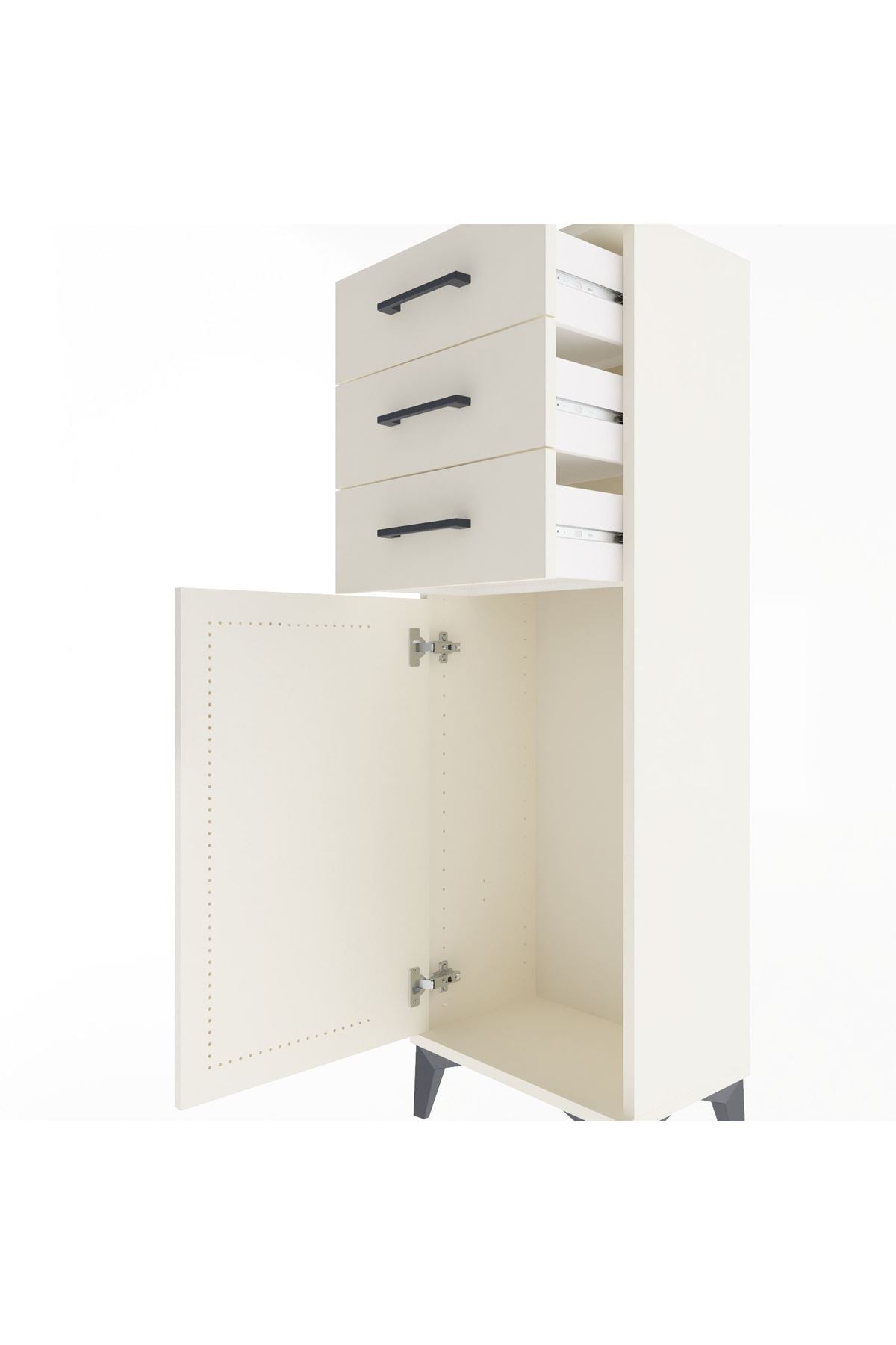 Arges Dolap 3 Çekmeceli Tek Kapaklı 44x30x134 Aytaşı-Aytaşı