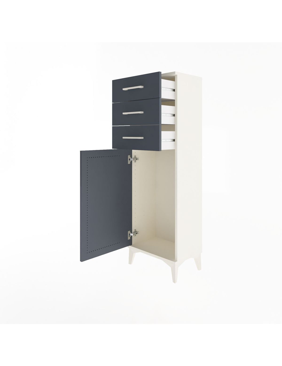 Arges Dolap 3 Çekmeceli Tek Kapaklı 44x30x134 - S16M056V2A