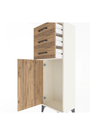 Arges Dolap 3 Çekmeceli Tek Kapaklı 44x30x134 Aytaşı-Çam