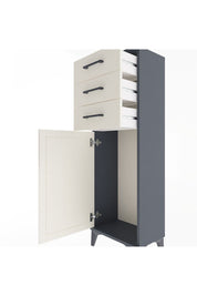 Arges Dolap 3 Çekmeceli Tek Kapaklı 44x30x134 Antrasit-Aytaşı