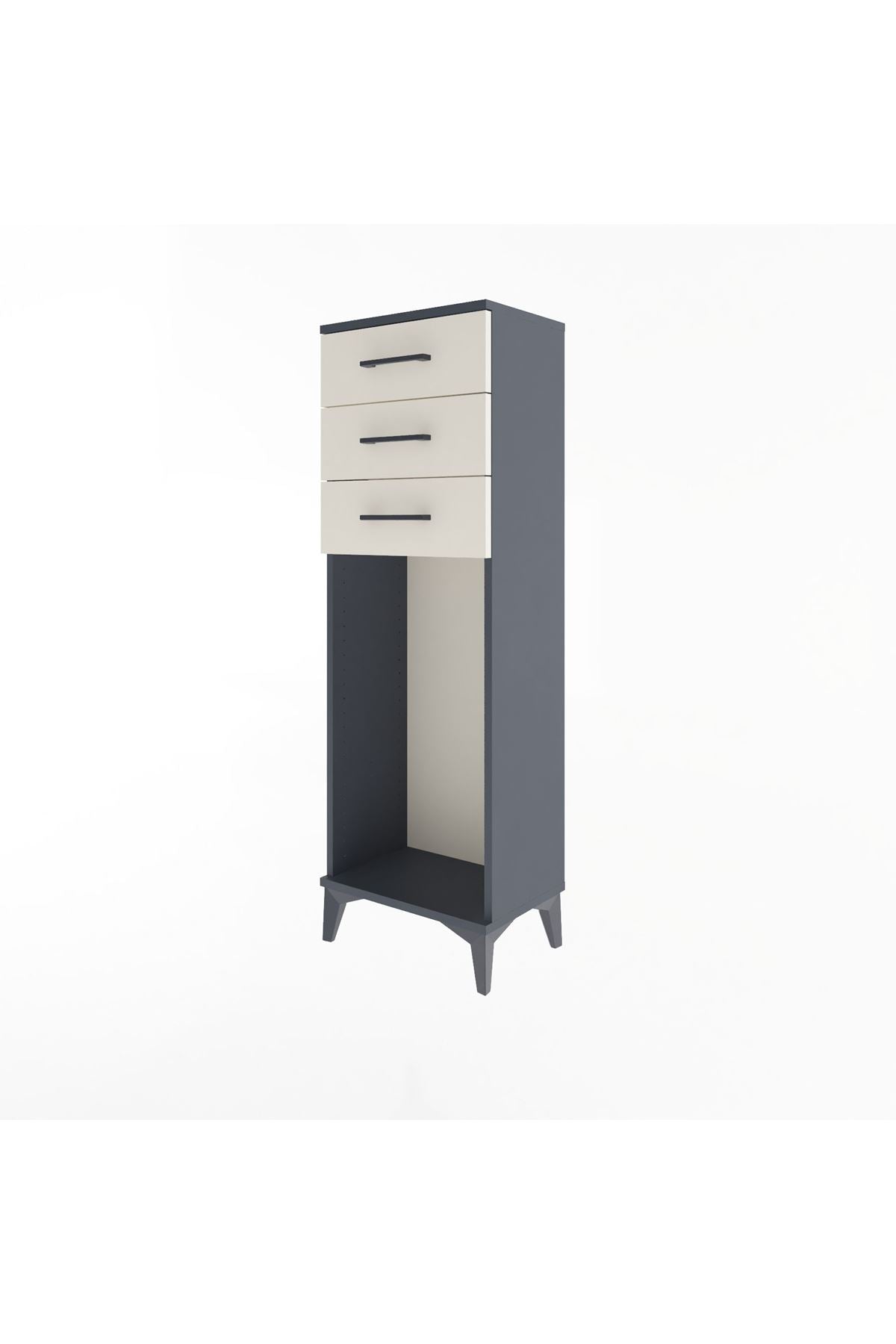 Arges Dolap 3 Çekmeceli 44x30x134 Antrasit-Aytaşı