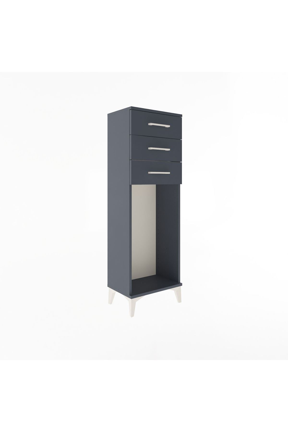 Arges Dolap 3 Çekmeceli 44x30x134 Antrasit-Antrasit