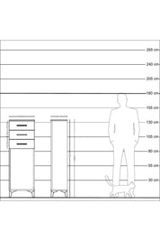 Arges Dolap 3 Çekmeceli 44x30x134 Antrasit-Antrasit