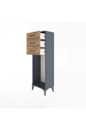 Arges Dolap 3 Çekmeceli 44x30x134 Antrasit-Çam