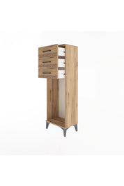 Arges Dolap 3 Çekmeceli 44x30x134 Çam-Çam
