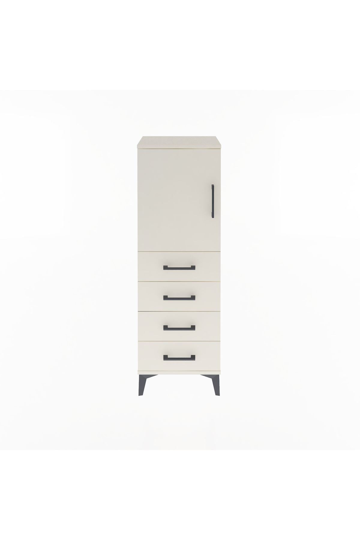 Arges Dolap 2 Raflı 4 Çekmeceli Tek Kapaklı 44x30x134 Aytaşı-Aytaşı