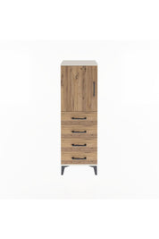 Arges Dolap 2 Raflı 4 Çekmeceli Tek Kapaklı 44x30x134 Aytaşı-Çam