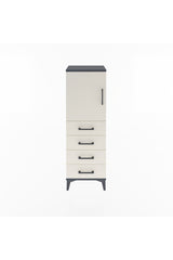 Arges Dolap 2 Raflı 4 Çekmeceli Tek Kapaklı 44x30x134