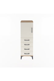 Arges Dolap 2 Raflı 4 Çekmeceli Tek Kapaklı 44x30x134 Çam-Aytaşı