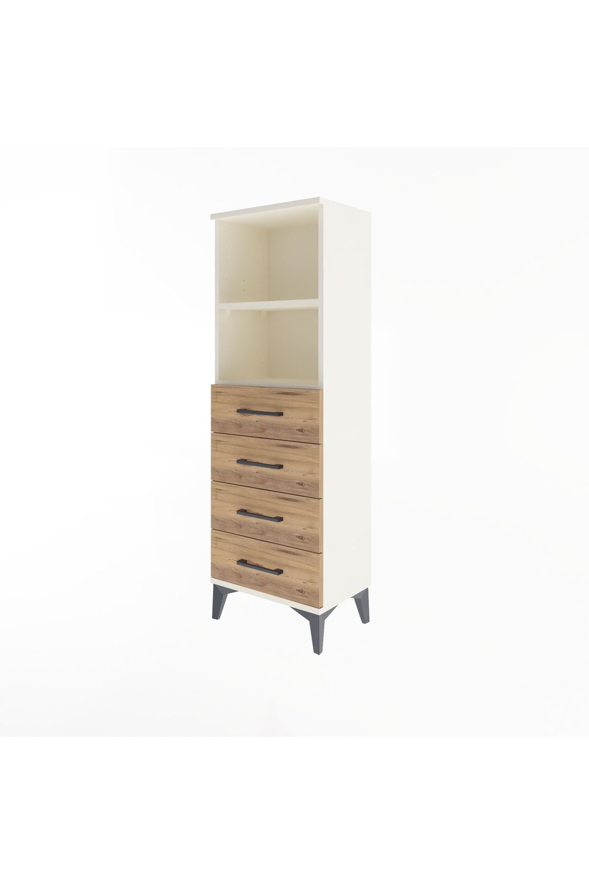 Arges Dolap 2 Raflı 4 Çekmeceli 44x30x134 Aytaşı-Çam