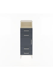 Arges Dolap 2 Raflı 4 Çekmeceli Tek Kapaklı 44x30x134 Aytaşı-Antrasit