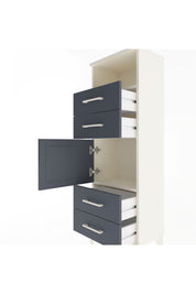 Arges Dolap 2 Raflı 4 Çekmeceli Tek Kapaklı 44x30x134 Aytaşı-Antrasit