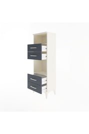 Arges Dolap 2 Raflı 4 Çekmeceli 44x30x134 Aytaşı-Antrasit