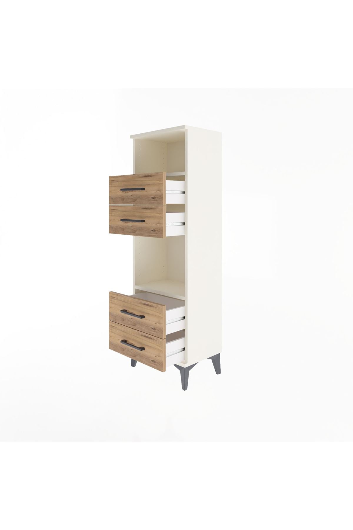 Arges Dolap 2 Raflı 4 Çekmeceli 44x30x134 Aytaşı-Çam