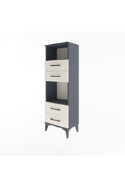 Arges Dolap 2 Raflı 4 Çekmeceli 44x30x134 Antrasit-Aytaşı